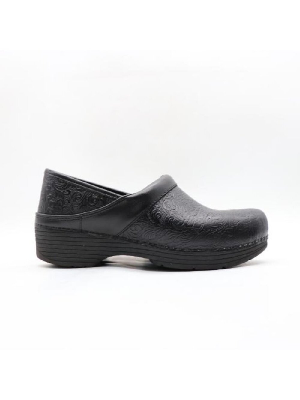 Dansko Clogs LT Pro Black Tooled Leather Women’s Size EU 39 Work Clogs